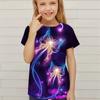 Teens Kids Light Up Butterfly 3d Printing Tee Girls Casual Short Sleeve Novelty T Shirt Party Costume Daily Outfit Tops Clothing