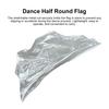 Yousheng Dancing Flag with Expandable Stick Half Circle Shape Bright Color Luster Surface Performance Costumes Props Accessories Praise Flag