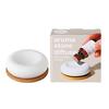 Aroma Stone Diffuser (White) - 1 Piece. Includes a Wooden Coaster. Enjoy Your Favorite Oils.