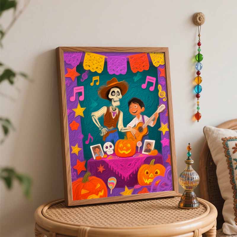 Disney Набор для творчества 'Скелет тыквы Коко'. ручная работа DIY painting украшение дома подарки