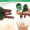 Cactus Measuring Spoons Set in Pot Unique Measuring Cups and Spoons for Coffee Salt Sugar Novelty Cute Baking Gifts Dishwasher Safe Ceramic Measuring