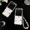 For Samsung Galaxy Z Flip 6 5 4 3 Case 3D Colorful Diamond Bracelet Wave Clear Shockproof Cover For Samsung Z Flip6 ZFlip6