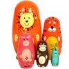 Animals Pattern Matryoshka Doll Toys Wooden Stacking Dolls Ornament Nesting Dolls Kids Toy