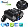 2 Sockets Car Bluetooth Charger Adapter Dual USB Port Car Charger Handsfree FM Transmitter Car Kit MP3 Player
