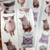 400 наклеек/рулон наклеек с кошками, водонепроницаемые самоклеящиеся наклейки с кошками, подходят для украшения компьютеров, дневников, мобильных телефонов, конвертов, блокнотов