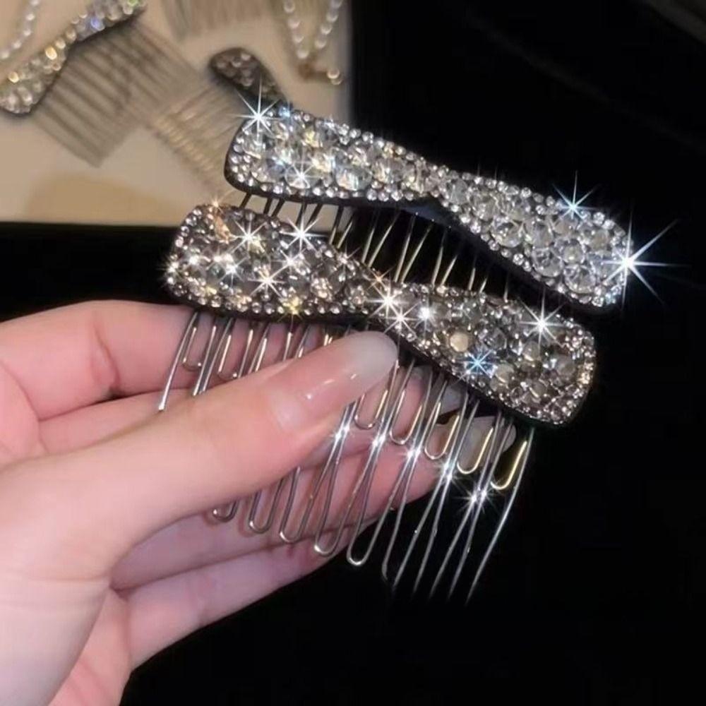 Bow Shape Bow Hair Comb Reverse Insert Updo Hair Comb New Back-of-head Bun Hairbrush Updo Styling