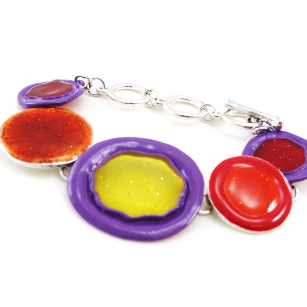 NOA [I9943] - Дизайнерский браслет «Бора-Бора» фиолетово-красный