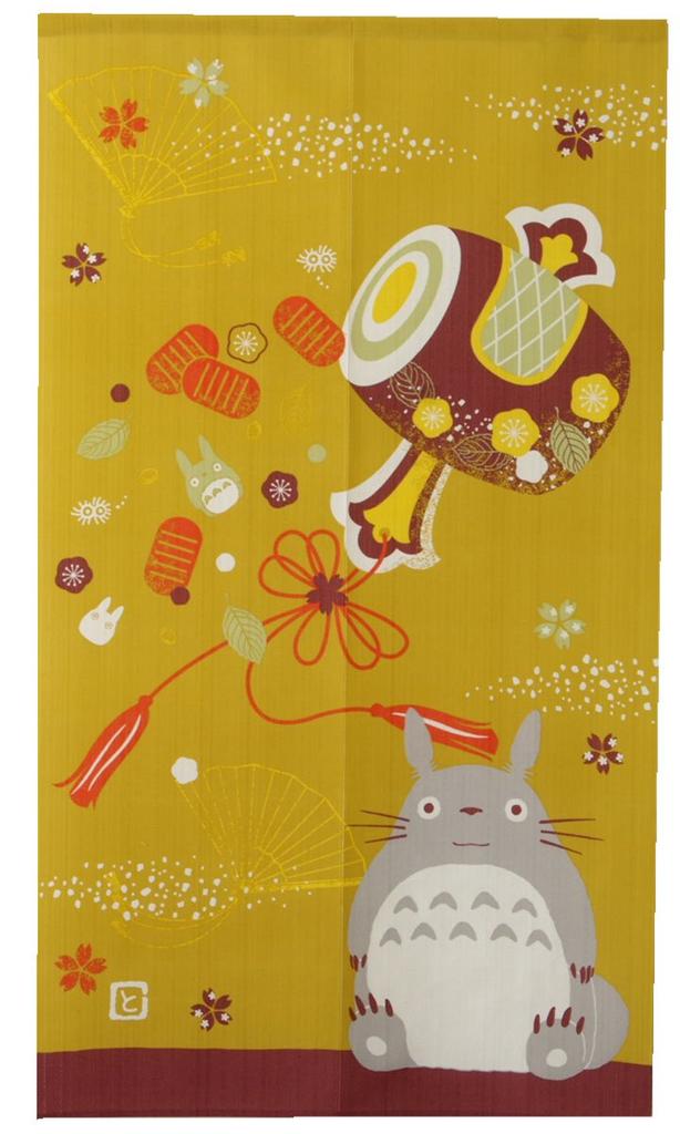 Ghibli Noren My Neighbor Totoro Maneki 85 X 150cm Studio Ghibli Noren Noren "Lucky Kozuchi" [IT-DM] Size Approx. (#9842196)