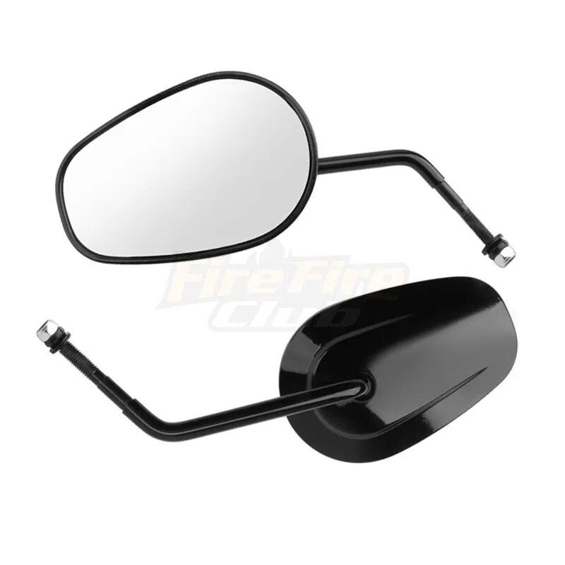 Мотоциклетное зеркало заднего вида 8 мм, черные боковые зеркала для Harley Dyna Electra Glide Fatboy Iron 883 Road Glide Sportster 883 1200