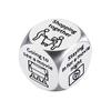 Date Idea Decider Dice Portable Stainless Steel Adults Couple Decision Dice 6 Sides Food Takeaway Decision Dice Girlfriend Boyfriend Gift