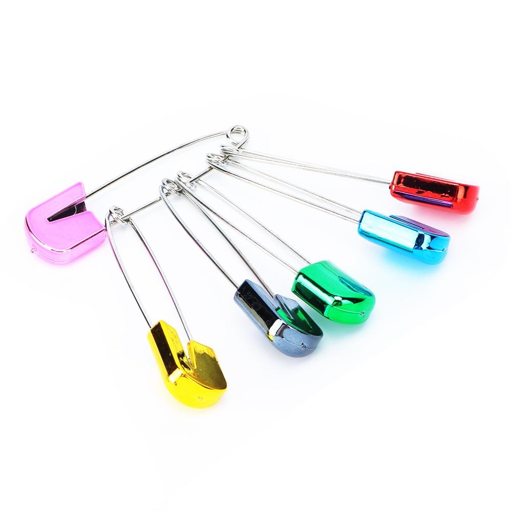100pcs Assorted Color Safety Pins Stainless Steel Cloth Diaper Pins Diaper Pins For Tag Fastening
