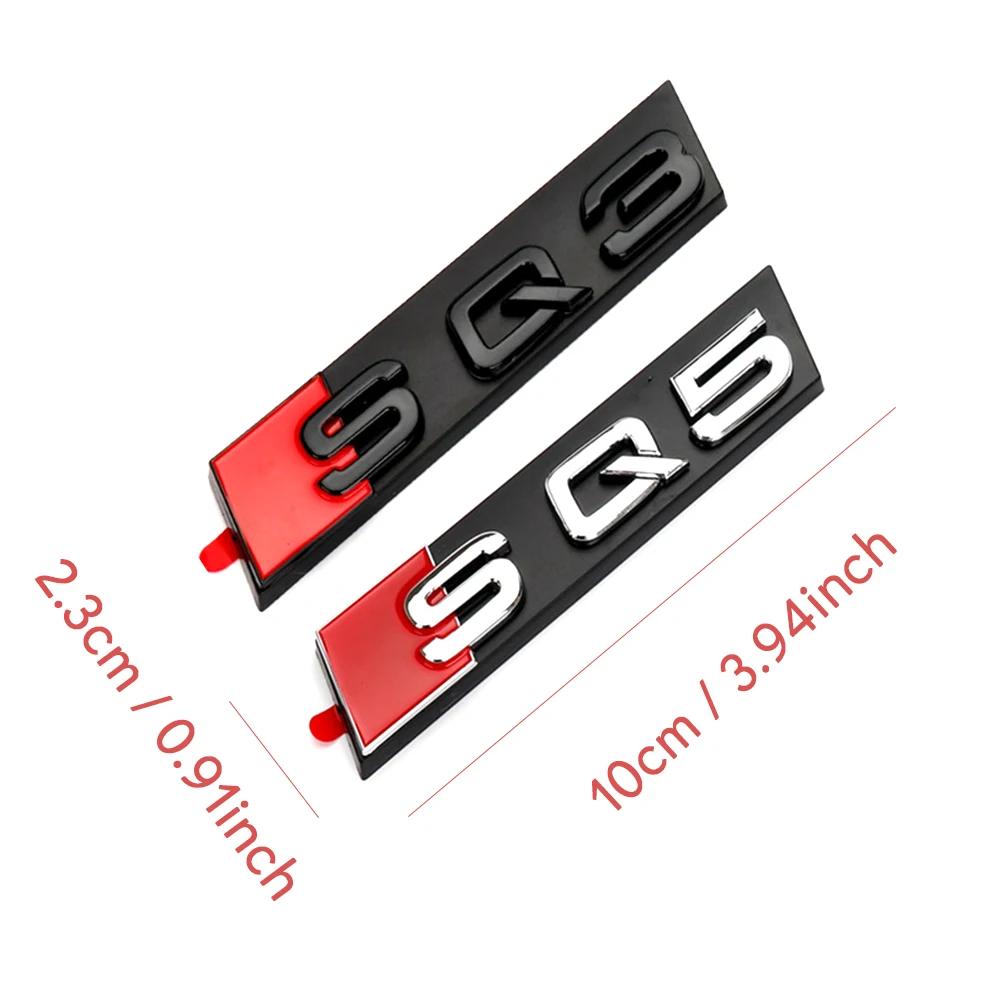 3D ABS Хром Черный Логотип SQ3 SQ5 SQ7 Шильдик Аксессуары Audi SQ Значок на Переднюю Решетку Автомобиля