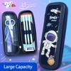 Large Capacity Pen Bag Astronauts/Rabbits/Dinosaurs Pen Box Cartoon Stationery Organizer  Gift