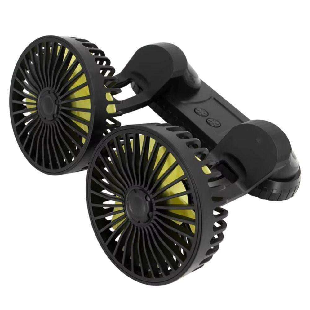 Low Noise Universal Cooling Fan 360° Rotatable Dashboard Air Circulator Fan Dual Head Fan Desktop
