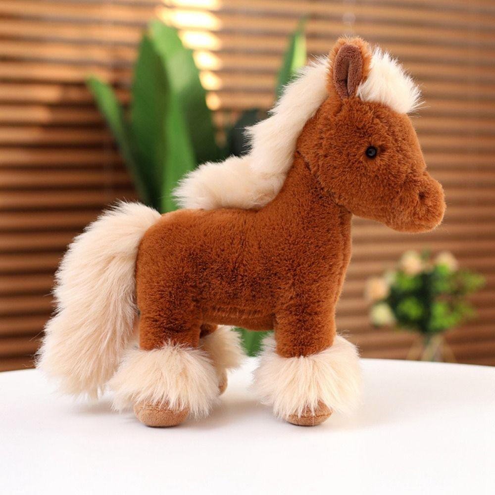 Plush Realistic Horse Stuffed Toy Simulation Horse Simulation Horse Plush Toys Funny Kids Gift