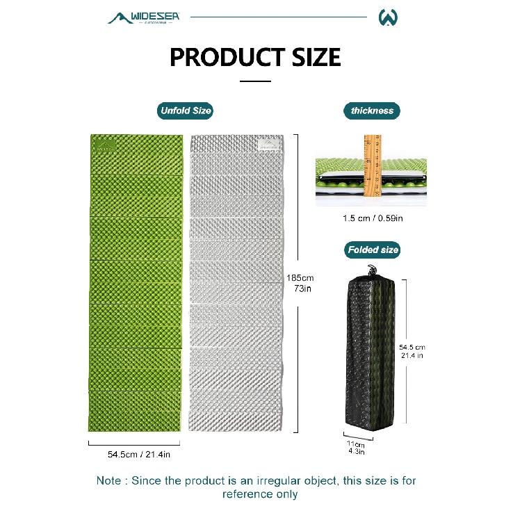 Ultralight Folding Egg Nest Camping Pad Portable Foam Sleeping Mat with Storage Bag for Outdoor Hiking Backpacking Camping