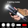 Portable Rechargeable High Power Led Flashlights Camping Torch with Side Light 5 Lighting Modes For Camping Adventure Outdoor