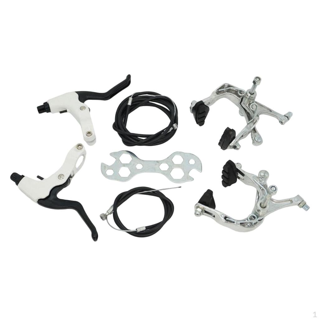 Bicycle Brake Kit with Cable, Spare Parts for Repairing Grips, Front And Rear Levers