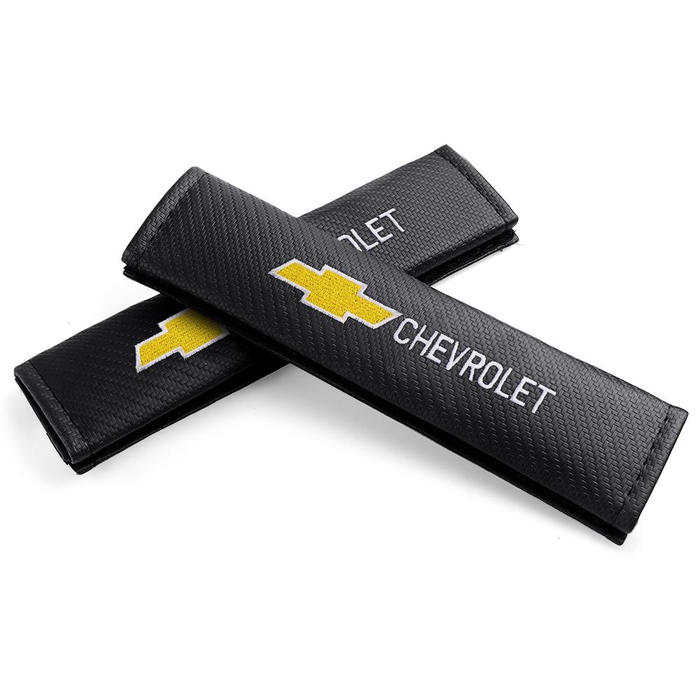 AABHE1 1/2pcs Adjustable Car Seat Safety Belt Cover Shoulder Strap Covers for Chevrolet Silverado Trailblazer Suburban Onix Colorado