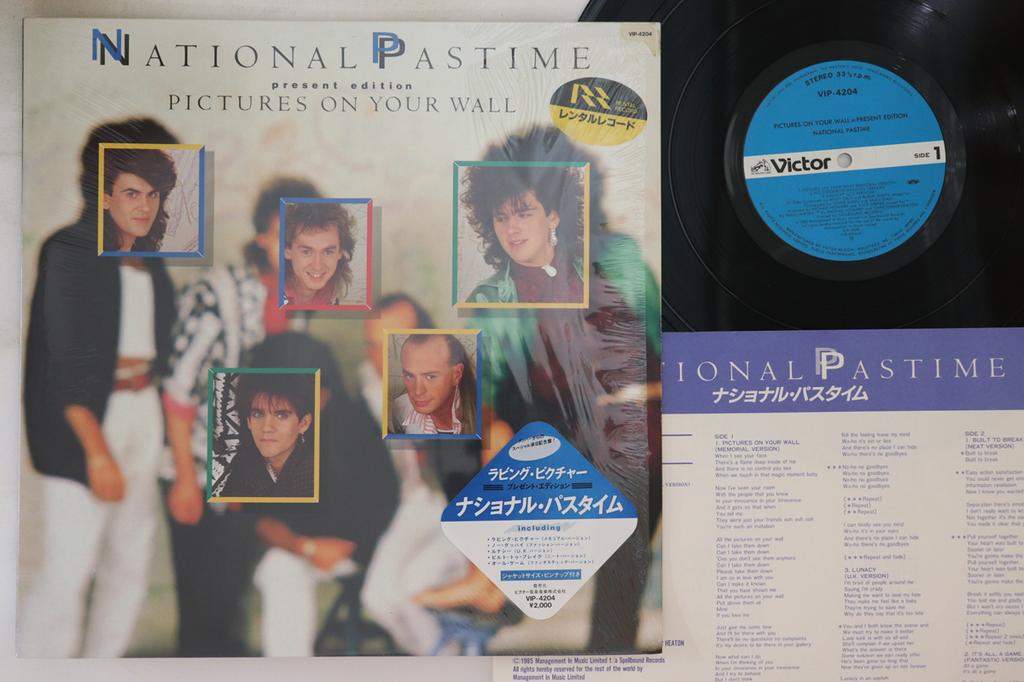 12-дюймовая пластинка NATIONAL PASTIME Картинки на вашей стене VIP4204 Victor 1986 Япония Поп Б/у