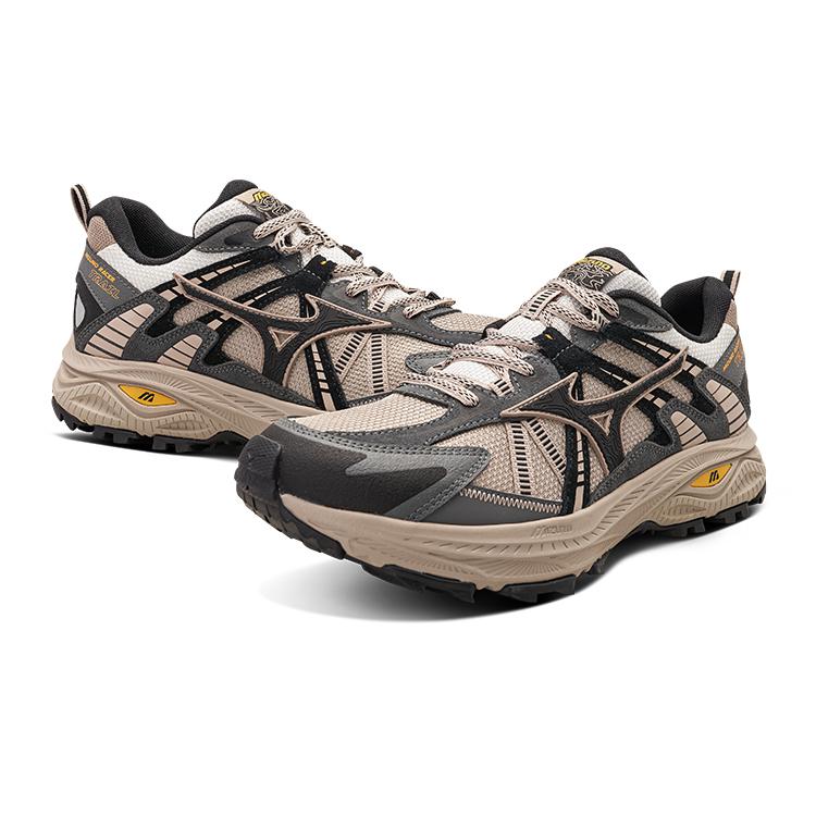 Mizuno Racer Trail Breathable Low-Top Running Shoes Unisex Running Shoes Light-Brown D1GH223808