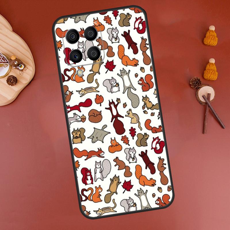 Cartoon Animal Squirrel Case For Samsung Galaxy M32 M12 M52 M21 M31 M15 M55 M56 M36 M16 M06 M13 M33 M53 M14 M34 M54
