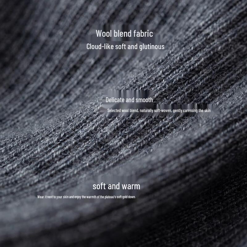 Chuyu Women's Faux Two-Piece Contrast Polo Neck Wool Knit Top