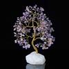 Amethyst Gemstone Tree - Chakra Tree of Life, Natural Quartz Stone Base, Crystal Tree for Positive Energy, Feng Shui Money Bonsai