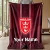 Hull KR Custom Flannel Throw Blanket Print Your Name Text Soft Warm Blanket Holiday Present