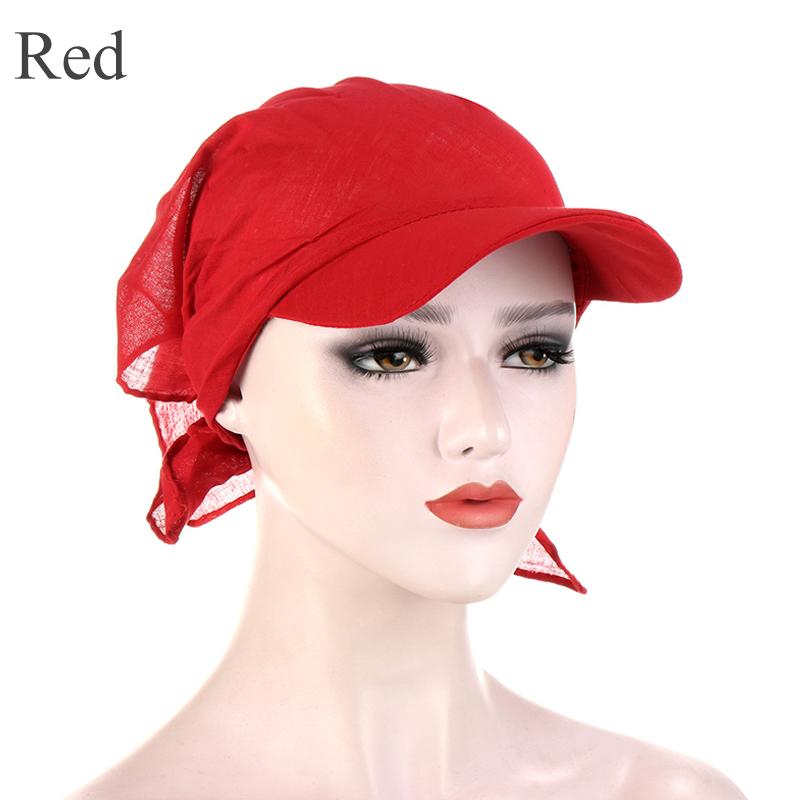 Однотонный солнцезащитный козырек с предварительно завязанными полями Durag, головной платок, хиджаб, тюрбан, шапки, пляжный отдых