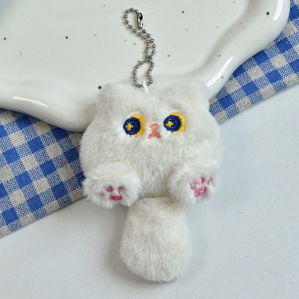 Мягкий плюшевый брелок в виде кота, плюшевая игрушка в виде медведя с хвостом, брелок в виде куклы-кролика, брелок в виде автомобильного ключа