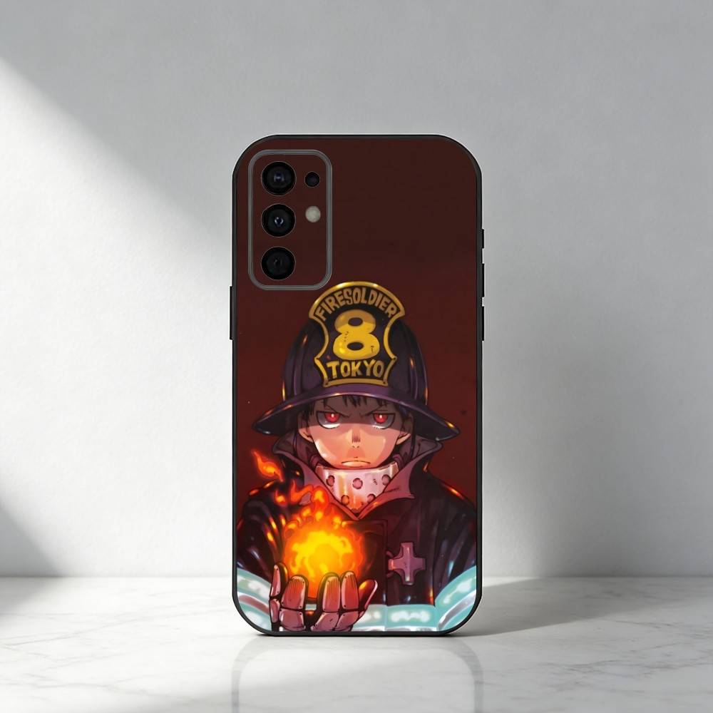 FF Аниме S-SHINRA С принтом S-SHINRA Чехол для телефона для Samsung S25, S24, S21, S22, S23, S20, Ultra, S26, Plus, Fe, Note, 5G Черный чехол