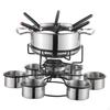 Elegant Stainless Steel Fondue Pot Set for Outdoor Entertaining