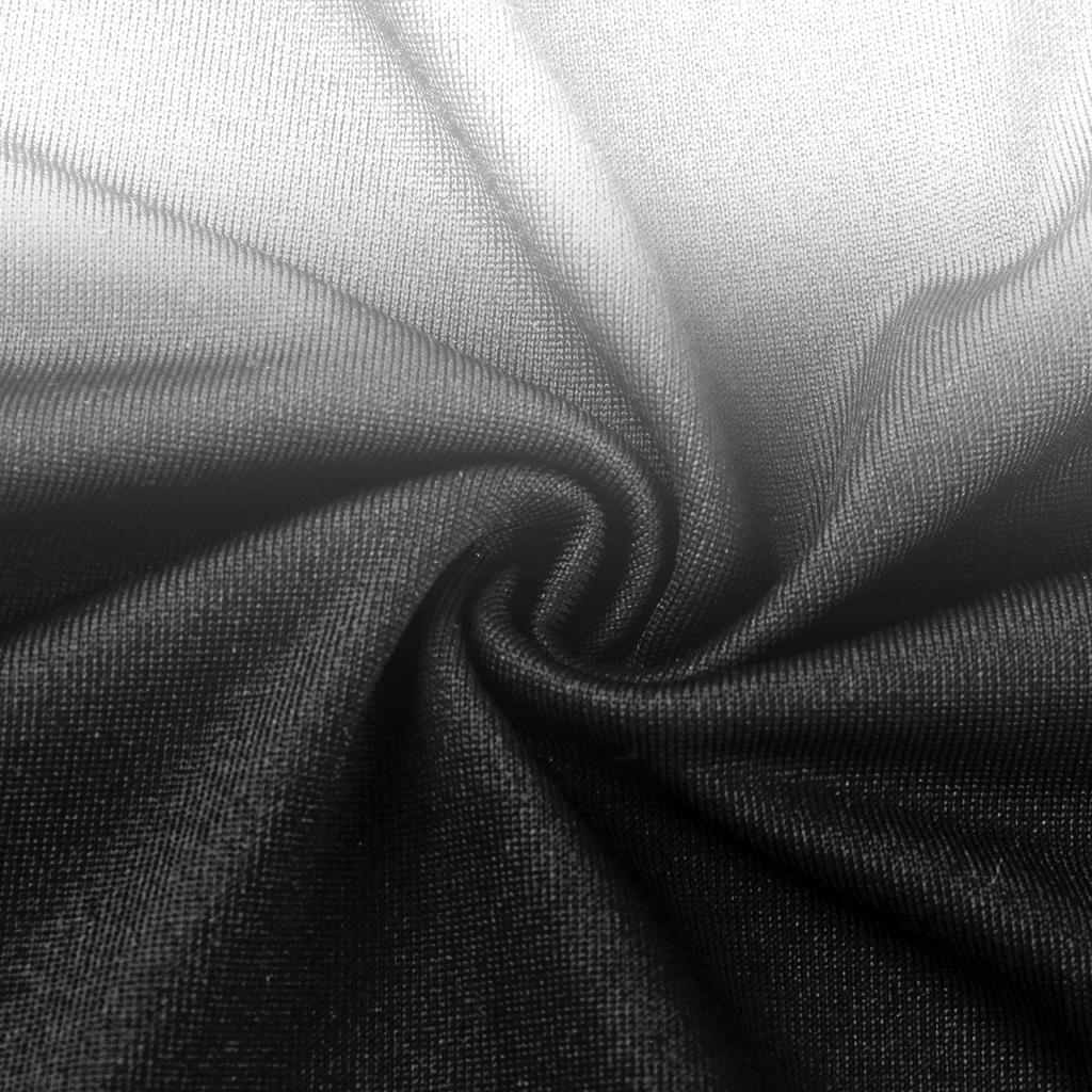 Лето плюс размер V-образным вырезом с коротким рукавом и карманом до колена с градиентным принтом повседневное платье для женщин