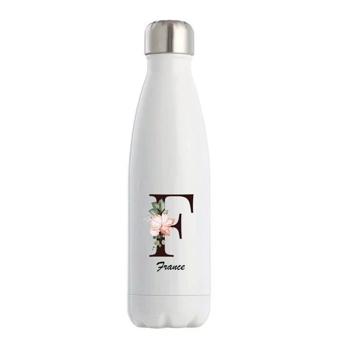 Gourde isotherme - PLANETEE - Personnalisée (prénom) - Inox double paroi - Chaud 12h / Froid 24h - Sans BPA, étanche