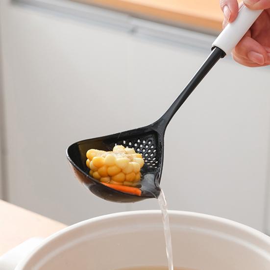 Полезный, многоцелевой, легкий, удобный ковш с прорезями, анти-ошпаривание, кухонный гаджет, скиммерная ложка