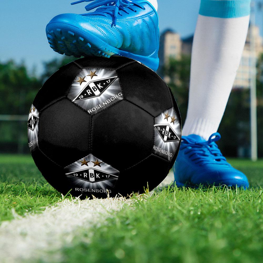1PC Rosenborg Ballklub logo size 5 soccer ball PrahaIndoor Soccer Ball Colorful All Ages Machine Stitched PVC Competition Ready Durable High-Bounce