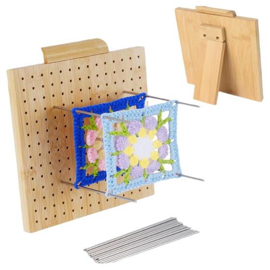 1 комплект блокировочной доски для вязания крючком с 10 штифтами из нержавеющей стали DIY Solid