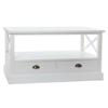 Table Basse - Style Romantique - Bois Blanc - 108 Cm
