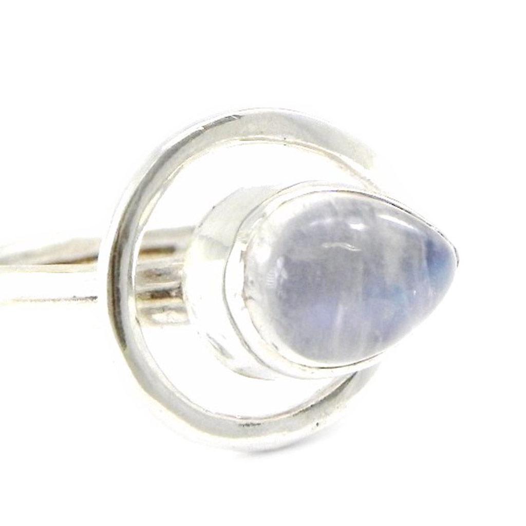 Серебряное кольцо "Небеса" Лунный камень