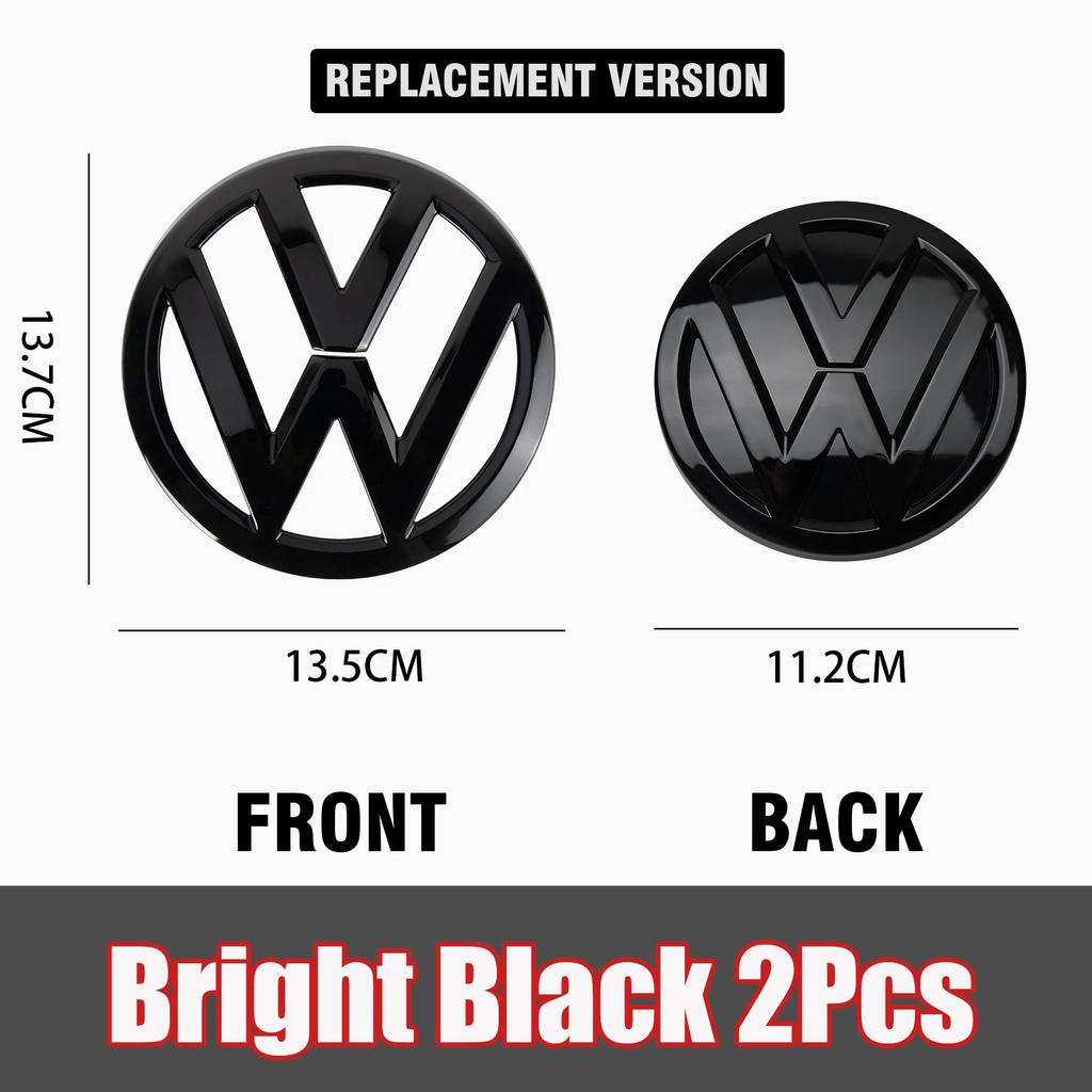 1/2Pcs For Volkswagen VW Golf 7 MK7 2014 2015 2017 2016 Car Front Bonnet Grill Rear Trunk Emblem Logo Cover Replacement Badge zr5