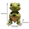 Resin Miniature Turtle Figurine Weatherproof Garden Turtle Ornament  For Pond Yard Porch