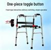 Height-Adjustable Foldable Stainless Steel Walker with Seat for Seniors