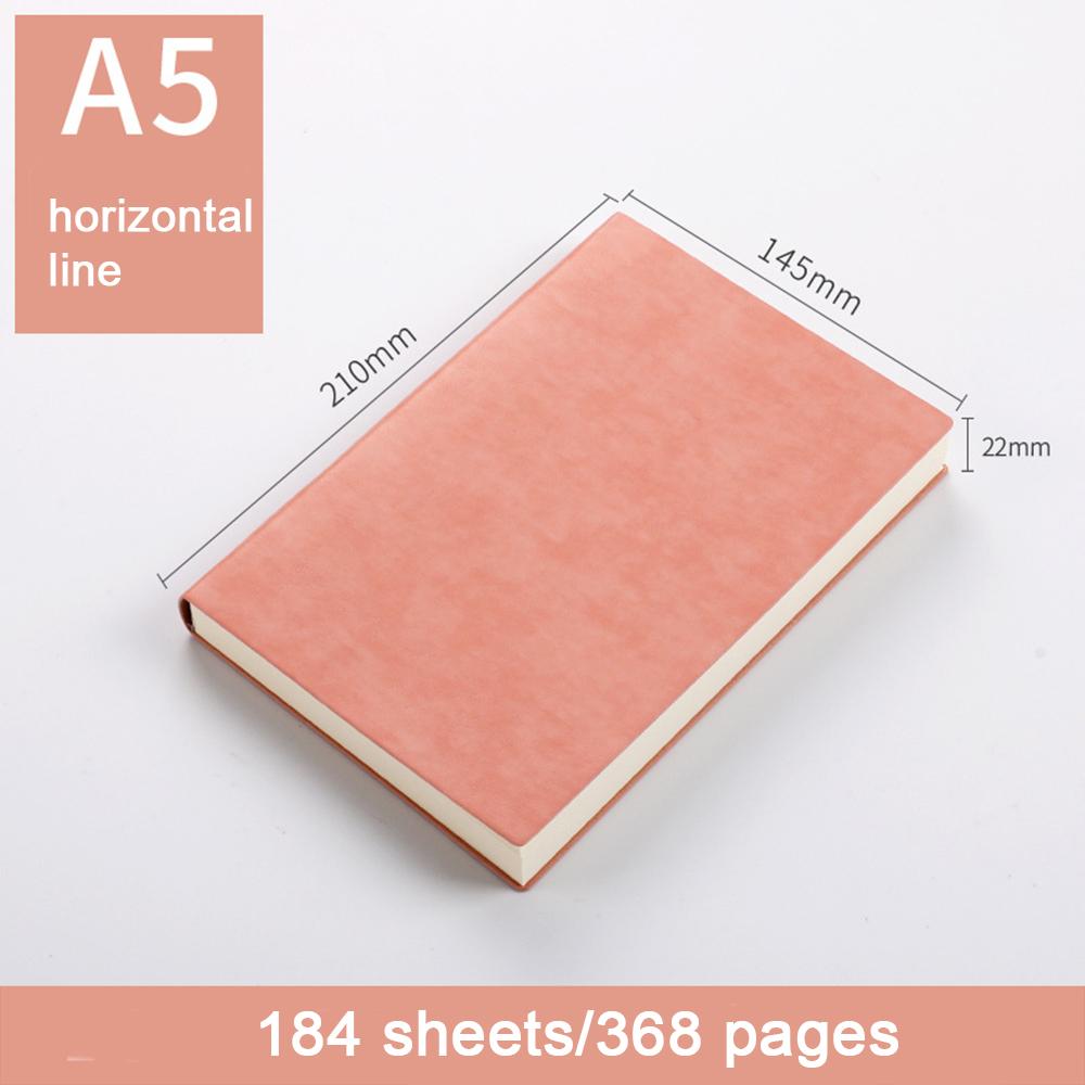 (Free Logo Engraving) A5 Soft Leather Blank Notebook, Solid Color Notepad, Business Meeting Record Book, Student Diary, Travel Log