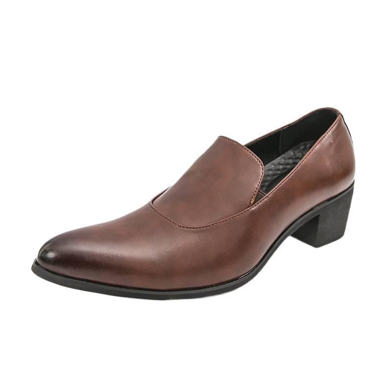 Men's high-heeled heightening shoes 2026 spring and autumn men's business dress pointed one