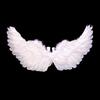 Lightweight Angel Wings 2Pcs Feather for Women Girls Fairy Costume Compact with Elastic Straps Halloween Cosplay Party Stage Performance Prop