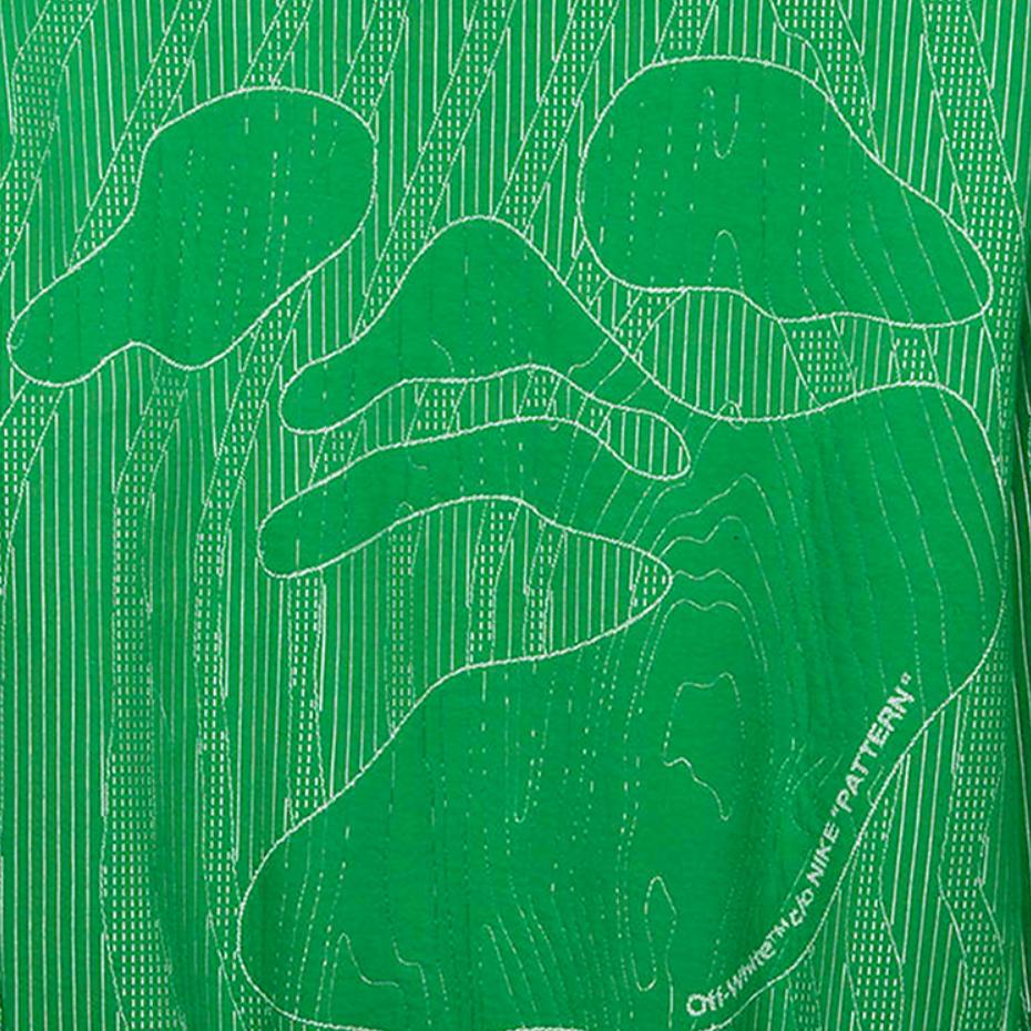 Nike X OFF-WHITE Толстовка с рисунком Топы унисекс Зеленый DV4450-389