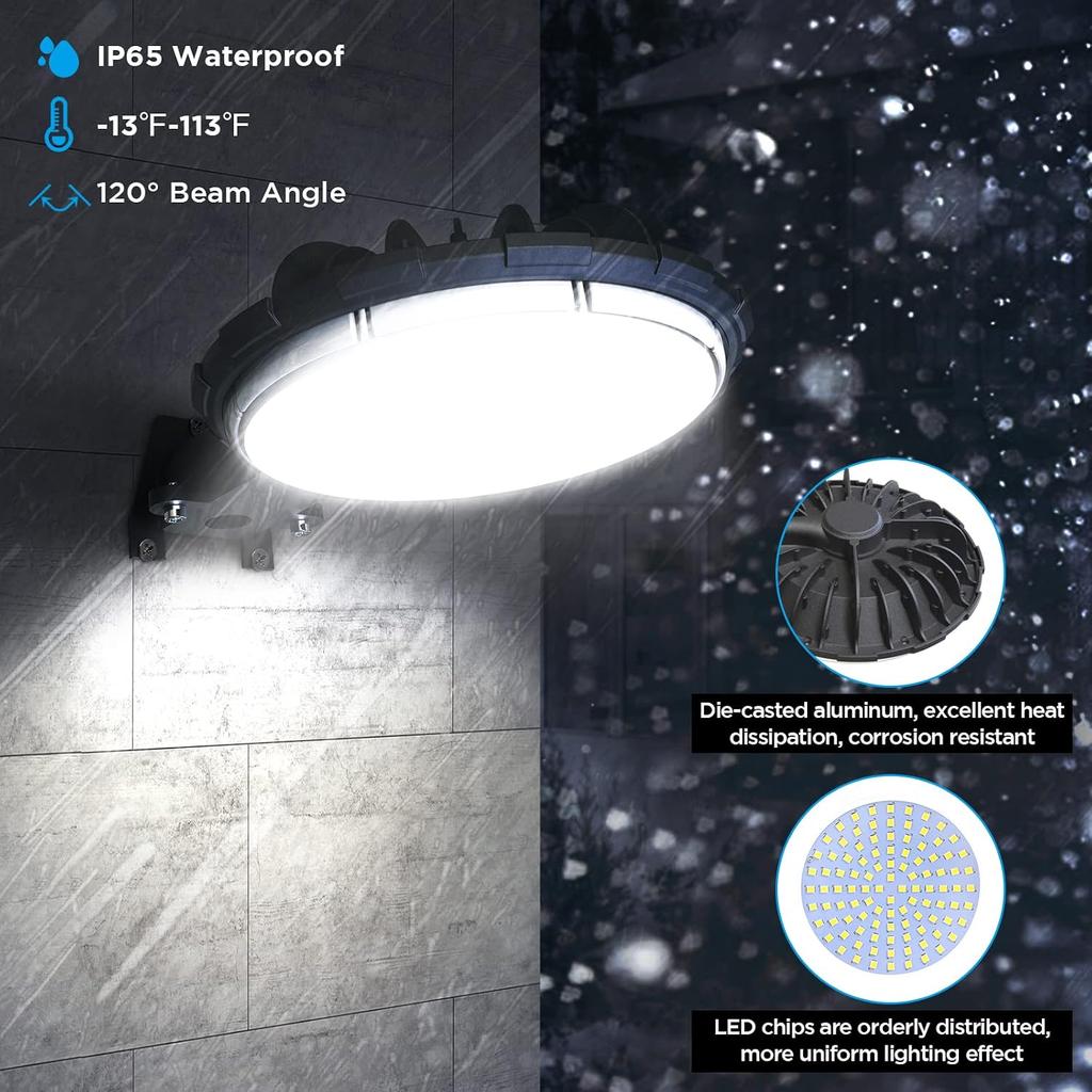 deerdance 10000LM 5000K LED Barn Light Dusk to Dawn Outdoor Lighting, 1 Pc