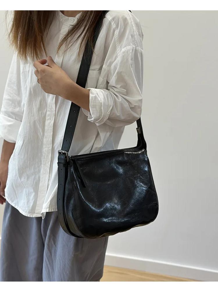 Johnature Простые женские сумки через плечо из натуральной кожи, мягкая коровья кожа, однотонные, универсальные сумки кроссбоди