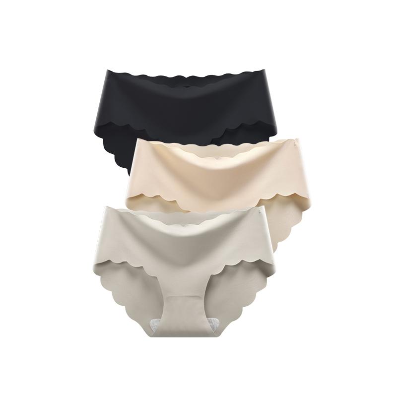 Women's Seamless Panties Sexy Lingerie Underwear 3Pcs/Set For Female Shorts Women Briefs Underpanties Panty Plus Size Pink M-2XL